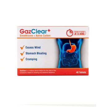 Gaz Clear Tabs 40'S for elimination of intestinal gas