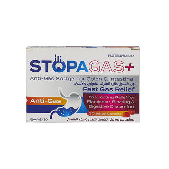 Stopa Gas+ 30 Softgel Caps For Flatulence