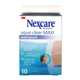 Nexcare Aqua Clear Maxi Waterproof Bandages 60*88 mm 10'S -58210