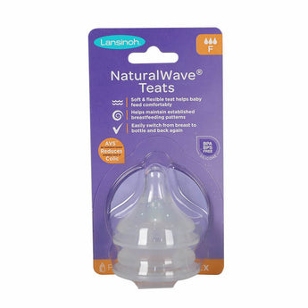 Lansinoh Natural Wave Nipples Fast Flow 2 Pcs