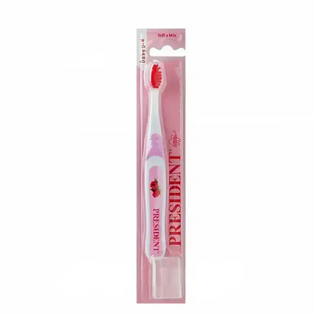 President Baby 0-4 Years Toothbrush Soft with Cover 1 Pc