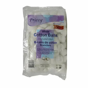 Pritty White Cotton Balls 100 Pcs