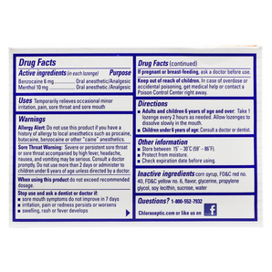 Chloraseptic Cherry Lozenges 18'S for sore throat
