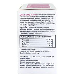 Mega Pharma Ultra Healthy N Zyme 80 Tabs