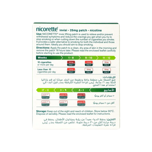 Nicorette InvisiPatch 25 mg 7 patches (Step 1)