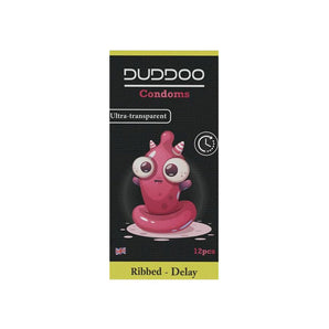 Duddoo Delay Ribbed Condoms 12 Pcs