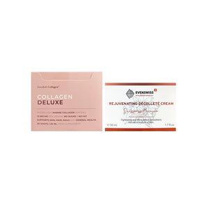 Swedish Collagen deleux 14 + Evenswiss Rejuvenating Decollete lifting Cream