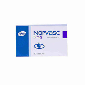 Norvasc 5 mg 30 Caps For High Blood Pressure