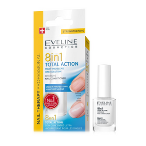 Eveline Nail Therapy 8 In 1 Total Action 12 Ml For long and hard nail