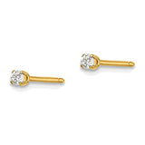 Inverness 23T CZ Earrings 10KT 2mm