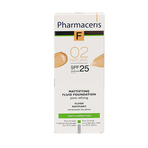 Pharmaceris F Mattifying Fluid Foundation SPF 25 - 02 Natural 30 ml