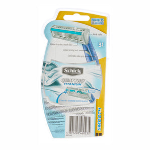 Schick Quattro Titanium Men Disposable Razor 3 Pcs