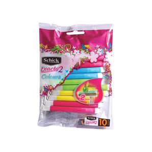 Schick Exacta 2 Women Colours Razor 10 Pcs