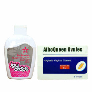 Alboqueen Vaginal Ovules 8 + joy drops intimate