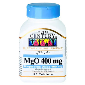 مغنيسيوم 21st CENTURY بتركيز 400 ملغ، 90 قرصًا