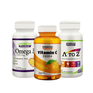 American Creations A to Z + Vitamin C + Omega 3 Offer Package