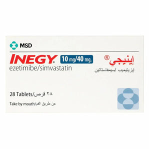 أقراص Inegy بتركيز 10/40 مجم، 28 قرصًا، خافض للدهون في الدم