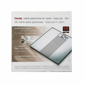 Beurer Glass Scale GS36 Stainless Steel Surface