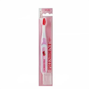 President Baby 0-4 Years Toothbrush Soft with Cover 1 Pc