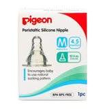 Pigeon Peristaltic Silicone Nipple 'M' 4-5 Months 1'S 17347