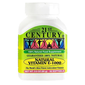21St Cent Nat Vit E 1000 -50's softgel