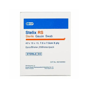 Stelix Sterile Gauze Swab 8Ply 7.5×7.5 cm 40'S