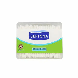 Septona Cotton Buds Rectangular Plastic Box 200 Pcs