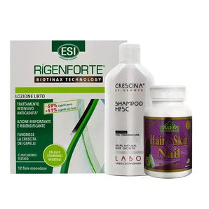 Rigenforte Lotion + Alfa Vitamins Hair Skin Nails + Crescina Shampoo