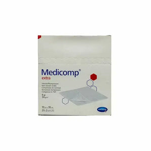 Hartmann Medicomp Extra Non-Woven Swabs 10x10 cm 25 Pcs