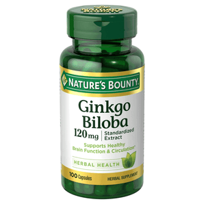 Natures Bounty Ginkgo Biloba 120 mg Caps 100'S 204544 For brain functions