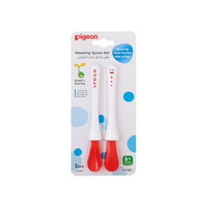 Pigeon Weaning Spoon Set +6 Months 2 Pcs
