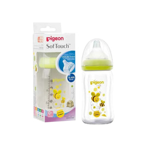 Pigeon Soft Touch Peristaltic Glass Bottle (Honey) 160 ml