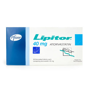 Lipitor 40 mg 30 Tabs For High Cholesterol