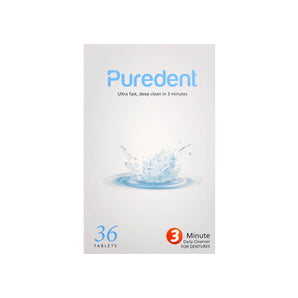 Puredent Denture Daily Cleanser Tablets 36 Pcs